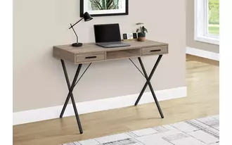 Ashley  computer desk - 42 l - dark taupe - black metal in 