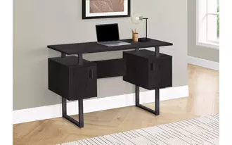 Ashley  computer desk - 48 l - black oak - black metal in 