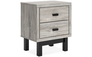 TWO DRAWER NIGHT STAND Vessalli GrayB1036-92 ASHLEY