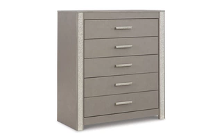 FIVE DRAWER WIDE CHEST Surancha GrayB1145-345 ASHLEY