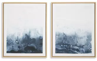 wall art set (2/cn) holport blue/white