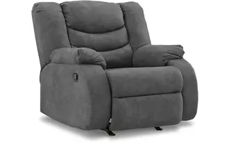 Ashley partymate rocker recliner in slate