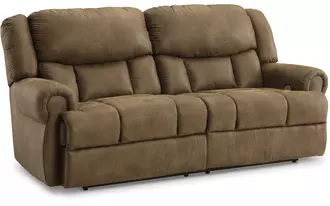 Ashley boothbay 2 seat reclining power sofa in auburn