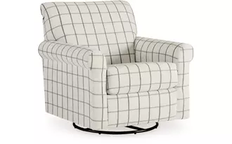 swivel glider accent chair davinca charcoal