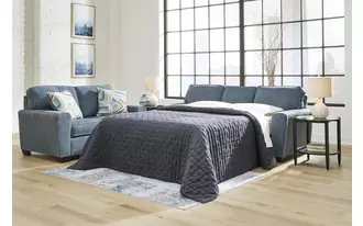 queen sofa sleeper cashton blue