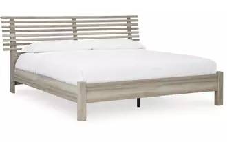 Ashley hasbrick king panel footboard w/rails in tan