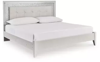 Ashley zyniden king uph panel headboard in silver