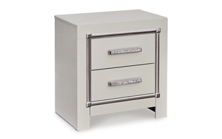 TWO DRAWER NIGHT STAND Zyniden SilverB2114-92 ASHLEY