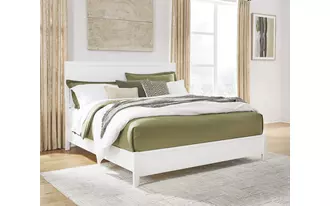 Ashley binterglen k/ck panel hdbd/ftbd/slats in white