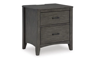 TWO DRAWER NIGHT STAND Montillan Grayish BrownB651-92 ASHLEY