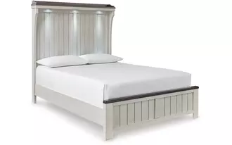 Ashley darborn queen panel footboard w/slats in gray/brown