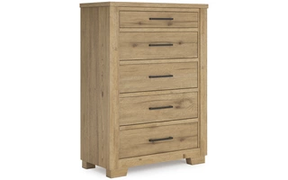 FIVE DRAWER CHEST Galliden Light BrownB841-46 ASHLEY