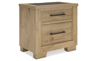TWO DRAWER NIGHT STAND Galliden Light BrownB841-92 ASHLEY