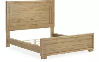 Ashley galliden ck panel footboard w/rails in light brown