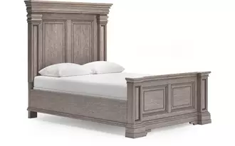 Ashley blairhurst queen panel footboard w/slats in light grayish brown