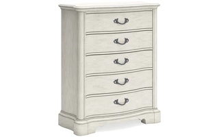 FIVE DRAWER CHEST Arlendyne Antique WhiteB980-46 ASHLEY