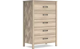 five drawer chest battelle tan