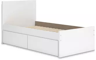 twin platform bed panels onita white