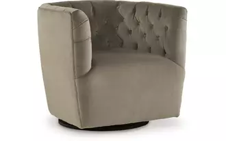 swivel accent chair hayesler cocoa