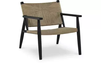 accent chair halfmore black/natural