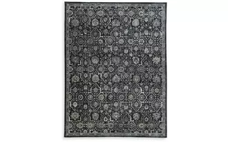 large rug hilcott blue/cream/brown