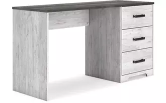 home office desk shawburn white/dark charcoal gray