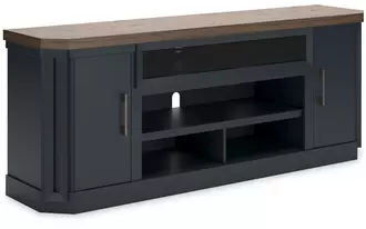xl tv stand w/fireplace option landocken two-tone