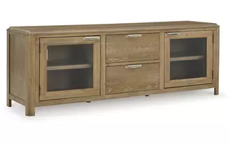 extra large tv stand rencott light brown