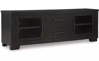 Ashley galliden extra large tv stand in black/brown