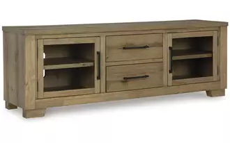 Ashley galliden extra large tv stand in black/brown