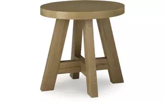 oval end table brinstead light brown