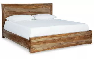 Ashley dressonni king/cal king panel hdbd/ftbd in brown