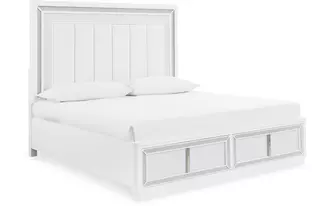 Ashley chalanna king/cal king uph panel hdbd in white