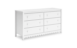 SIX DRAWER DRESSER Hallityn WhiteEB1810-231 ASHLEY