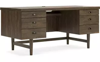 home office desk austanny warm brown