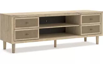 xl tv stand w/fireplace option cielden two-tone