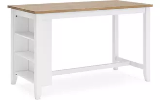 rect dining room counter table gesthaven natural/white