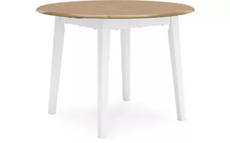 round drm drop leaf table gesthaven natural/white