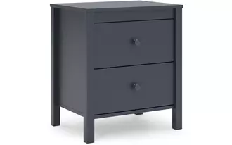 two drawer night stand simmenfort navy blue