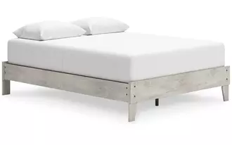 queen platform bed shawburn gray