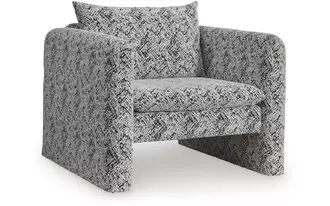 accent chair kenbell black/white