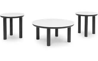 occasional table set (3/cn) xandrum black/white