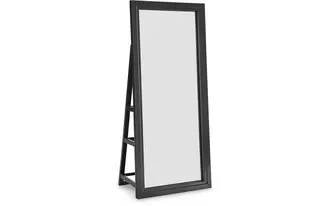 floor standing mirror/storage evesen black