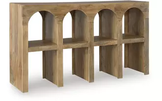 console sofa table luzmanacy natural brown