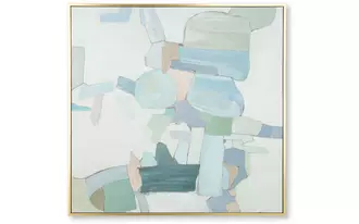 wall art wynburn white/blue/green