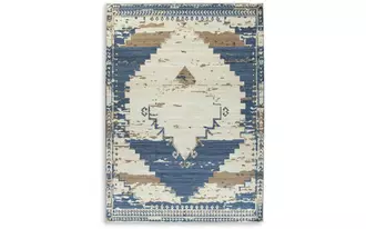 extra large rug varnler blue/brown/tan