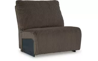 Ashley top tier armless chair in chocolate
