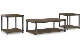 occasional table set (3/cn) trindwick brown/gun metal
