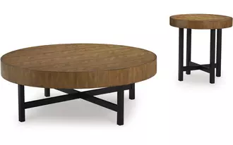 occasional table set (2/cn) steenlage brown/black