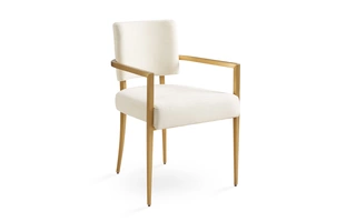 OLIVER DINING CHAIR GY-DC-22514B WITH ARMS IVORY  DINING CHAIR  103821 XCELLA